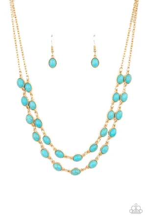 PAPARAZZI Sahara Safari - Blue NECKLACE