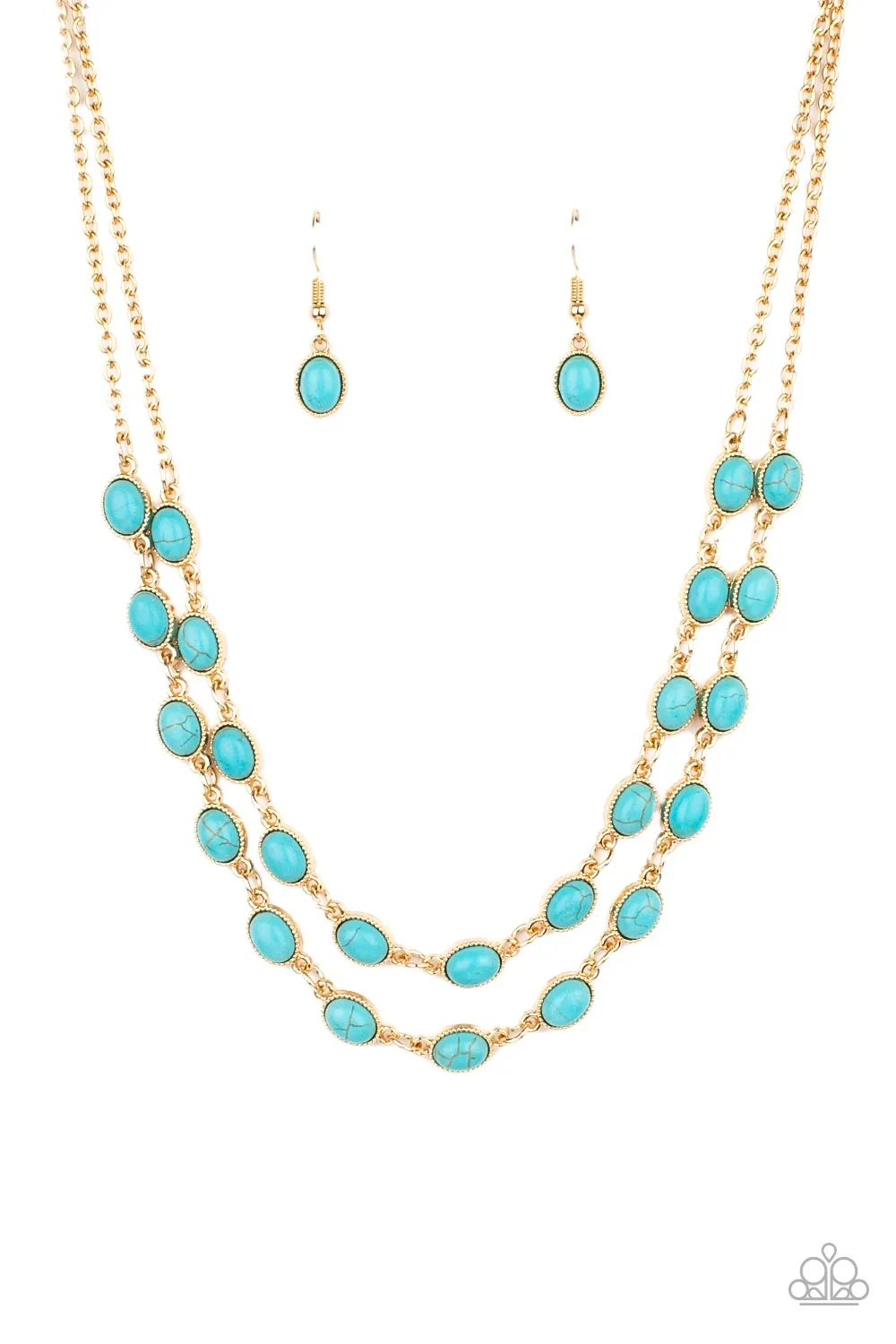 PAPARAZZI Sahara Safari - Blue NECKLACE