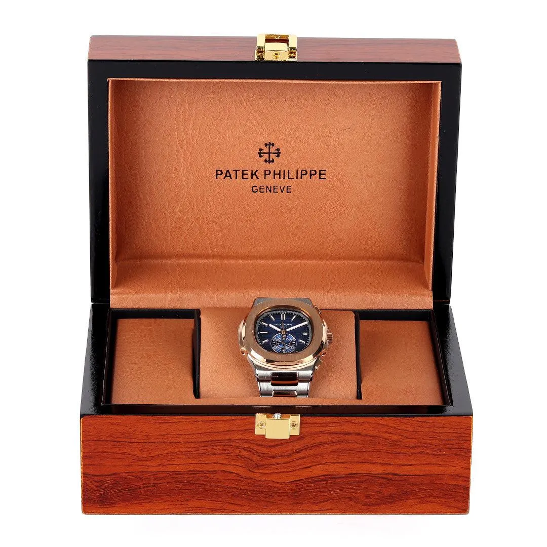 Patek Philippe Nautilus Stainless Steel and sapphire crystal back Watch