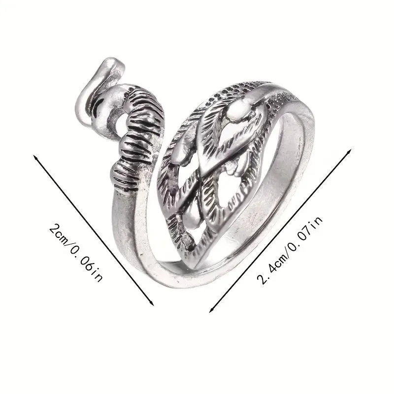 Peacock Feather Ring for Men