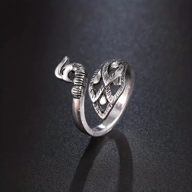 Peacock Feather Ring for Men