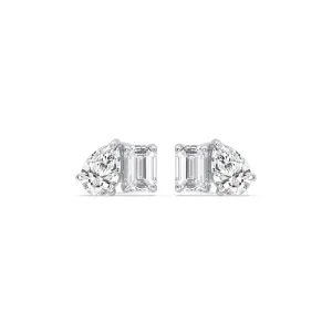 Pear & Emerald Stud Earrings