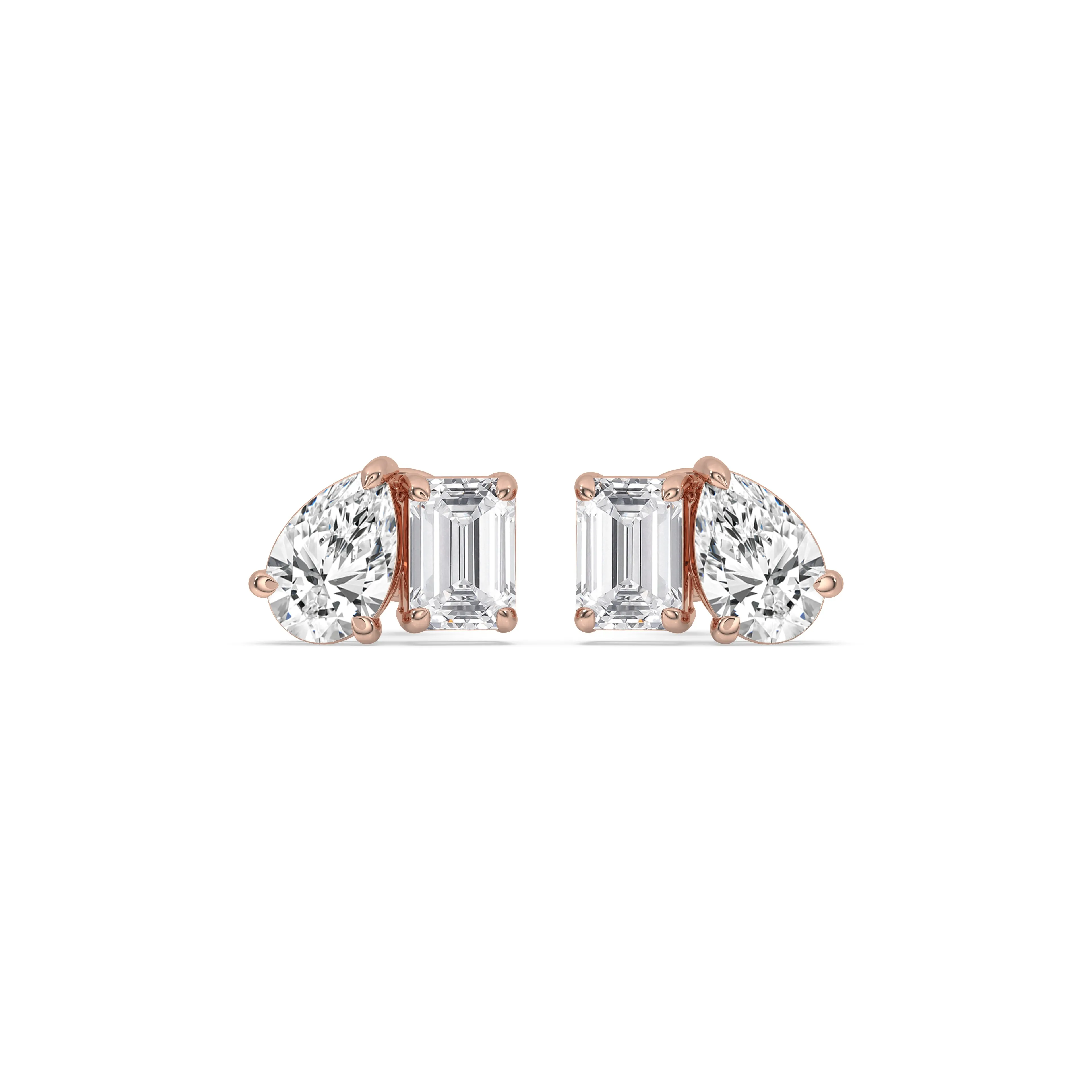 Pear & Emerald Stud Earrings