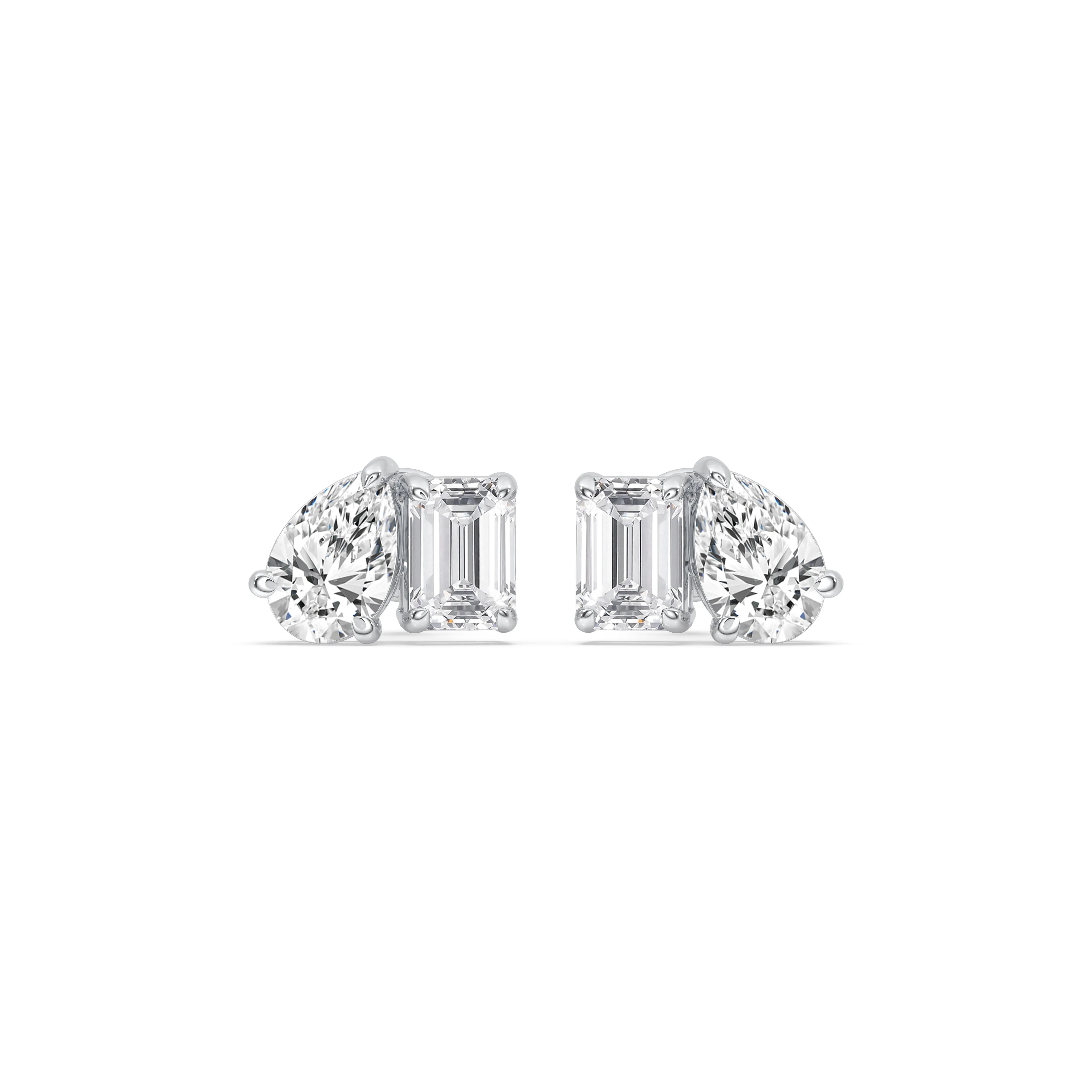 Pear & Emerald Stud Earrings