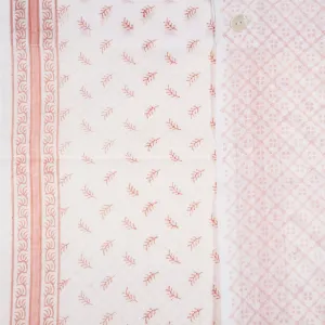 Pia Feather Hand Block Printed Voile Curtain