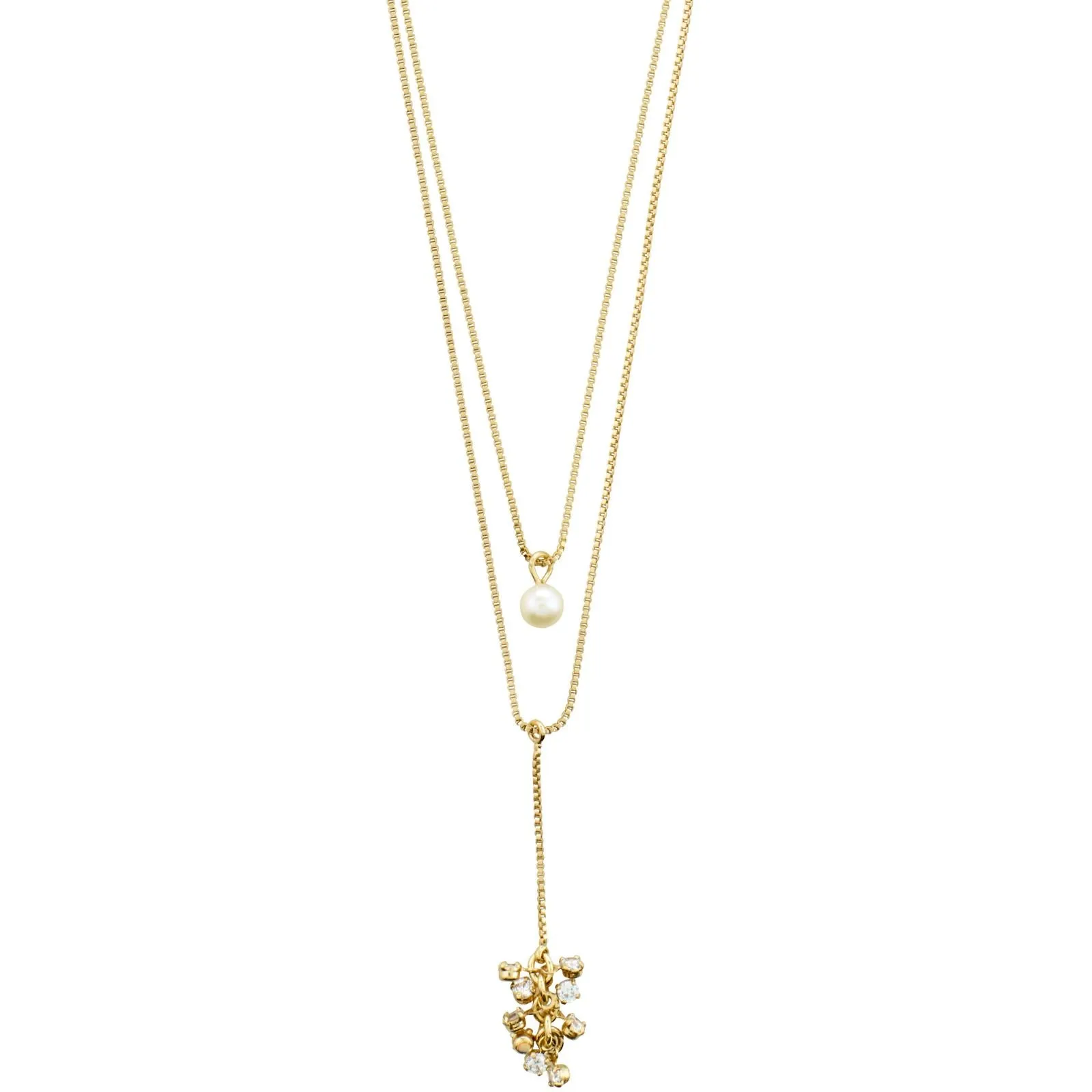 Pilgrim Jolene Crystal Gold Dainty Necklace