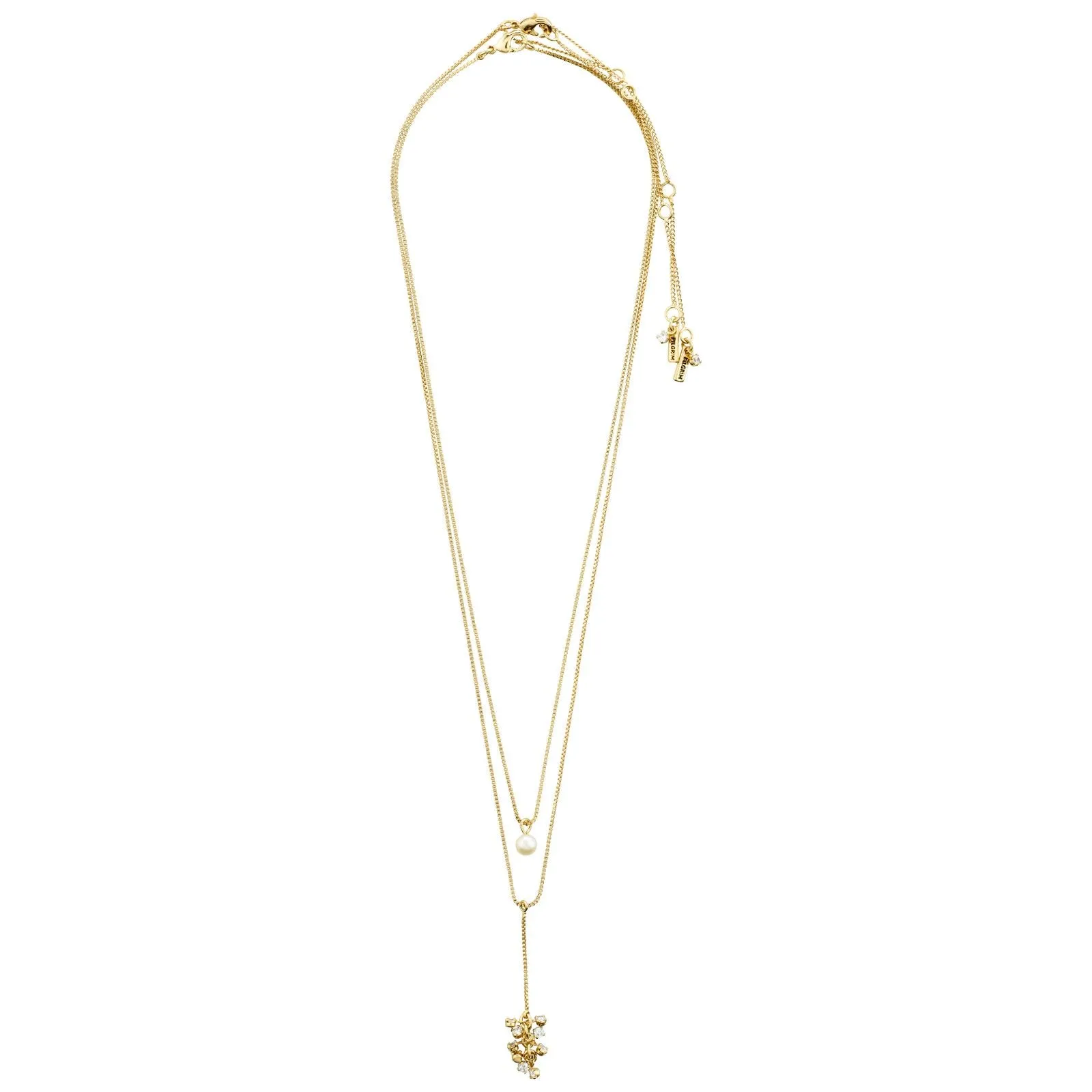 Pilgrim Jolene Crystal Gold Dainty Necklace