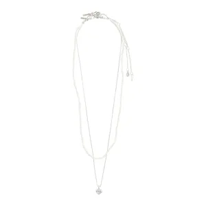 PILGRIM SILVER ARLET NECKLACE 2 IN 1