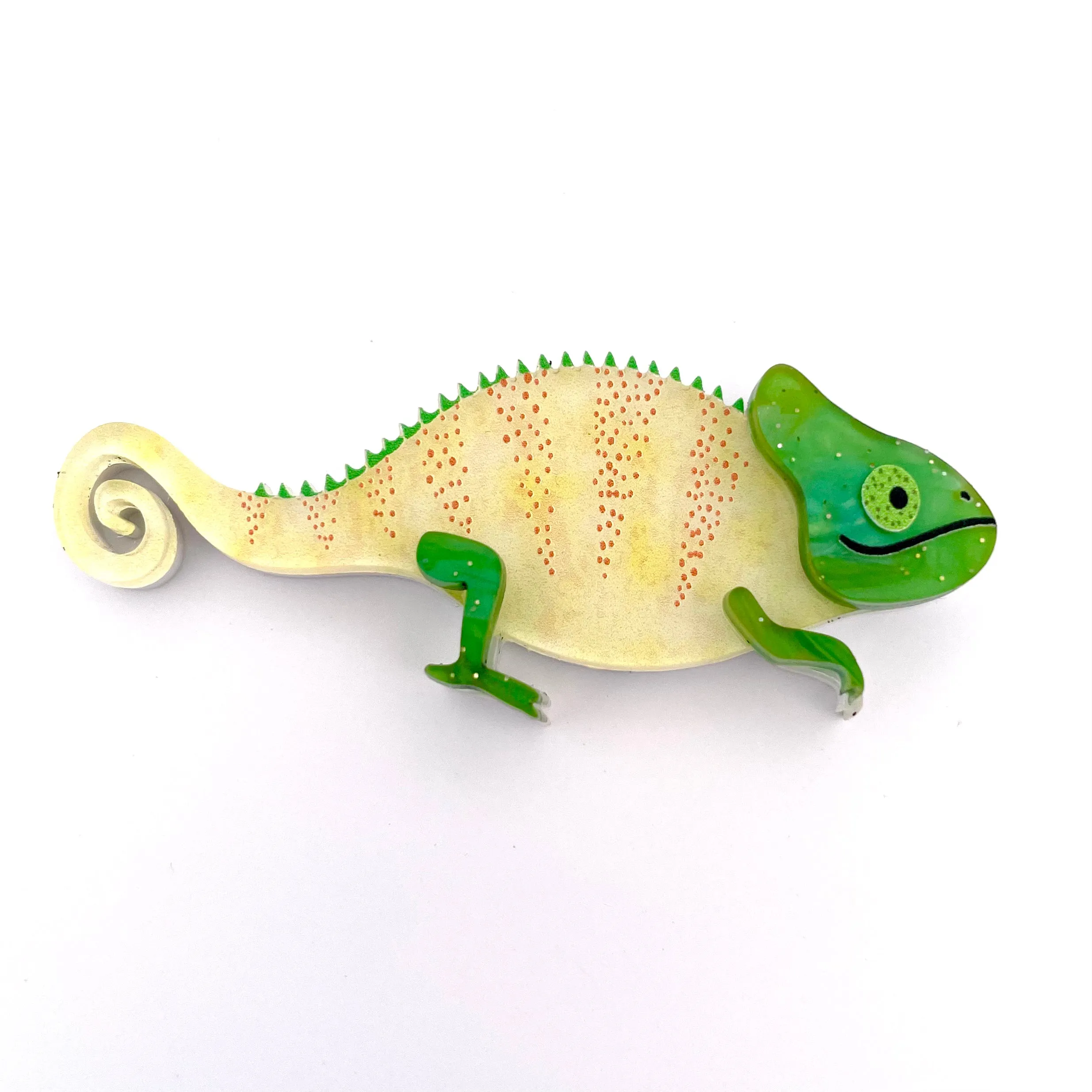 Pineapple 🍍 chameleon - mini Brooch