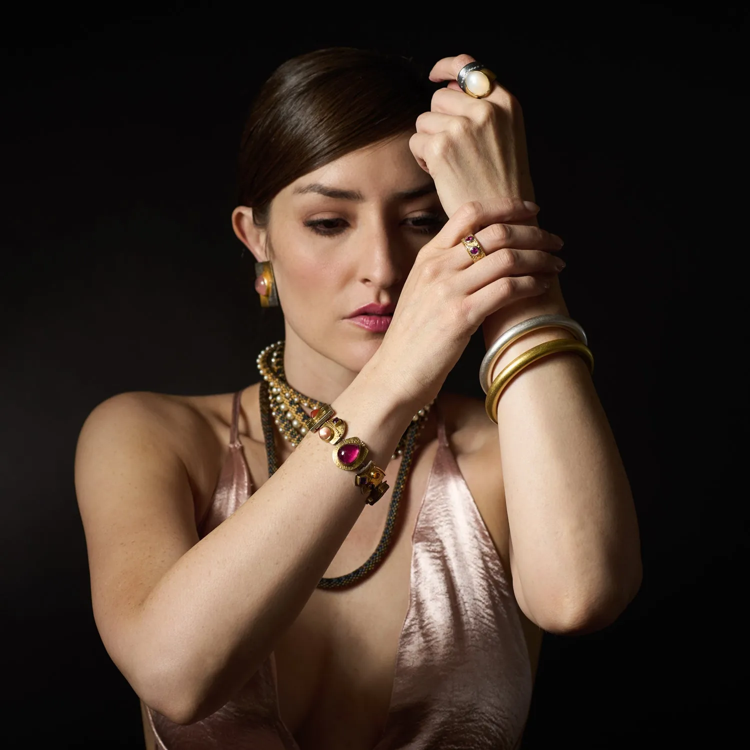 Pink Multi Stone Bracelet