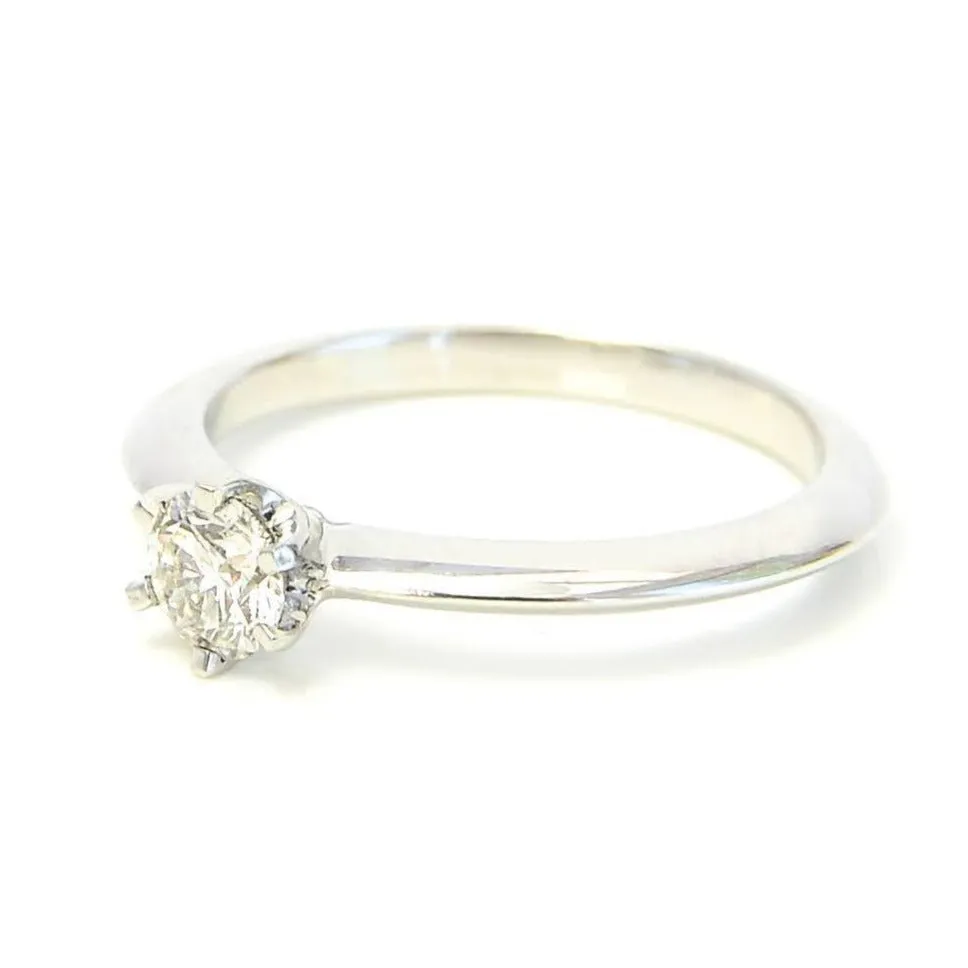 Platinum & 0.36ct Round Brilliant Cut GIA Diamond Solitaire Engagement Ring