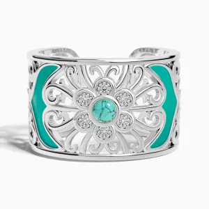 Prairie Flower Cuff Ring - Turquoise