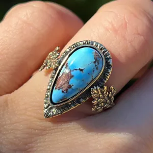 PRE-ORDER FOR AMY- 14k Gold Lavender Turquoise Ring- Sz 7.5