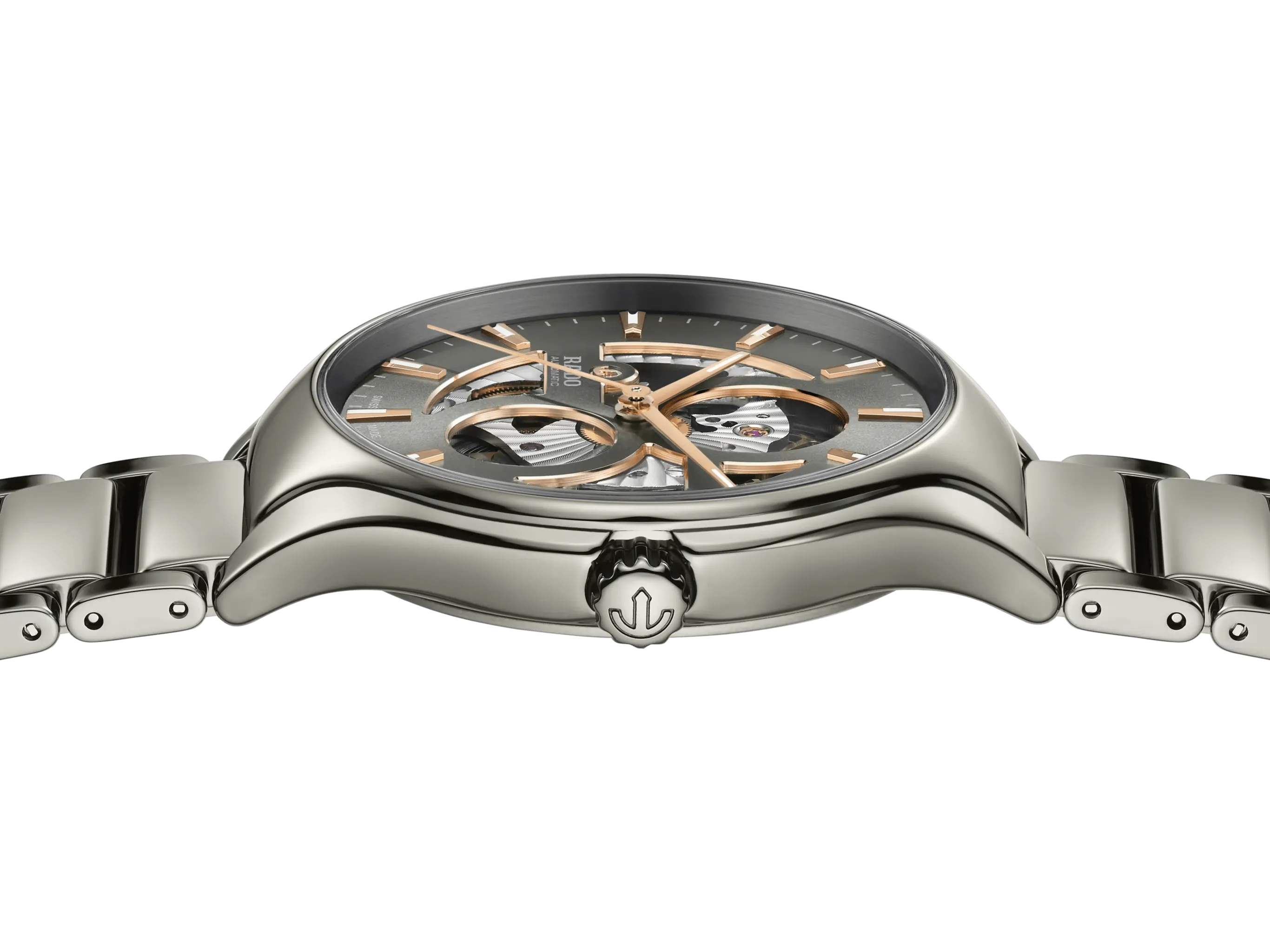 RADO True Round 40mm Grey Automatic Open Heart Men's Watch R27108112