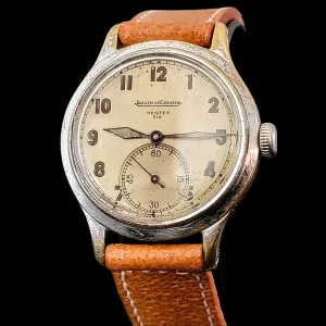 RARE & UNUSUAL Double Signed Jaeger-LeCoultre Military Style Wristwatch