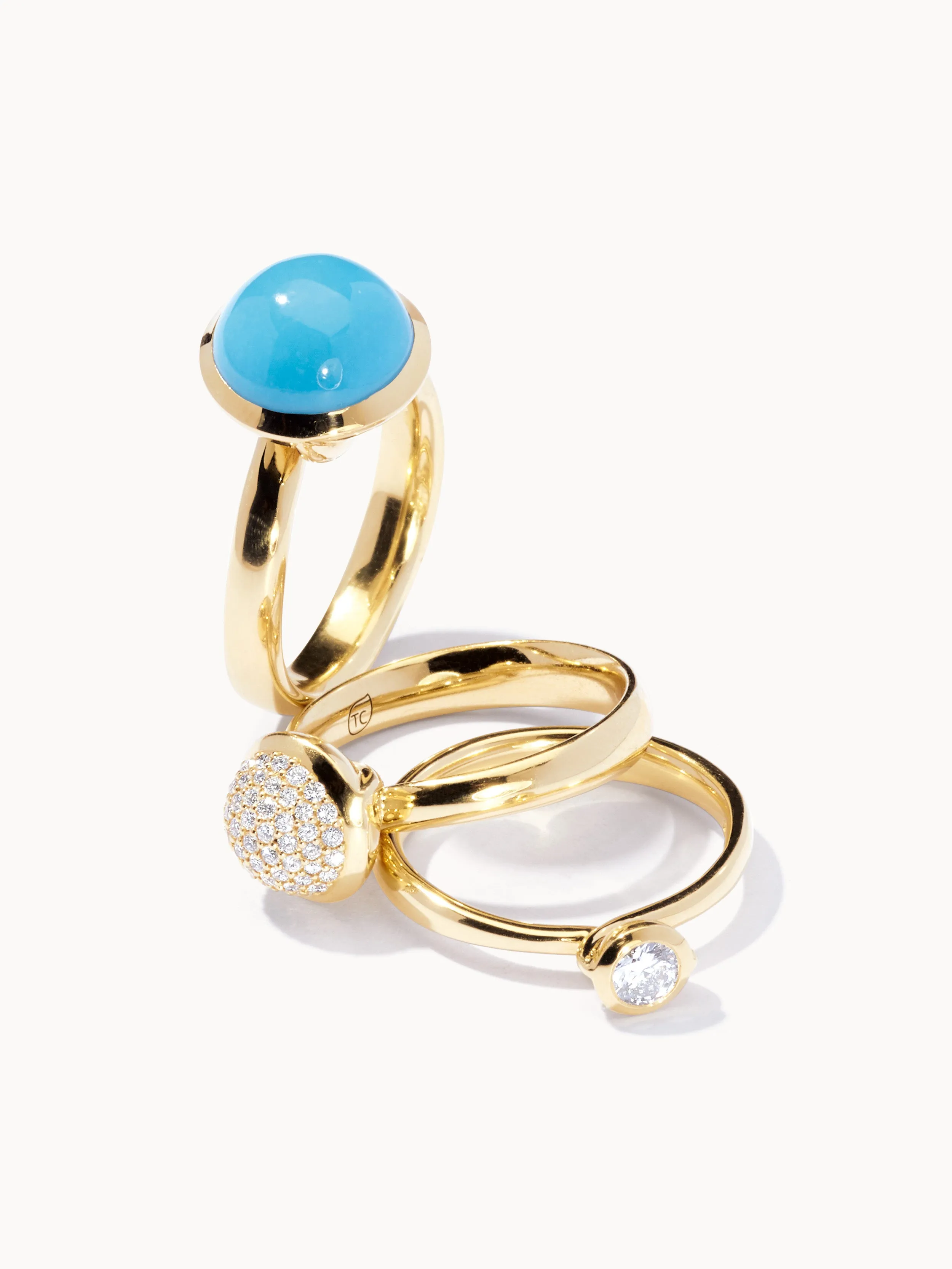 Ring BOUTON large Turquoise Turquoise