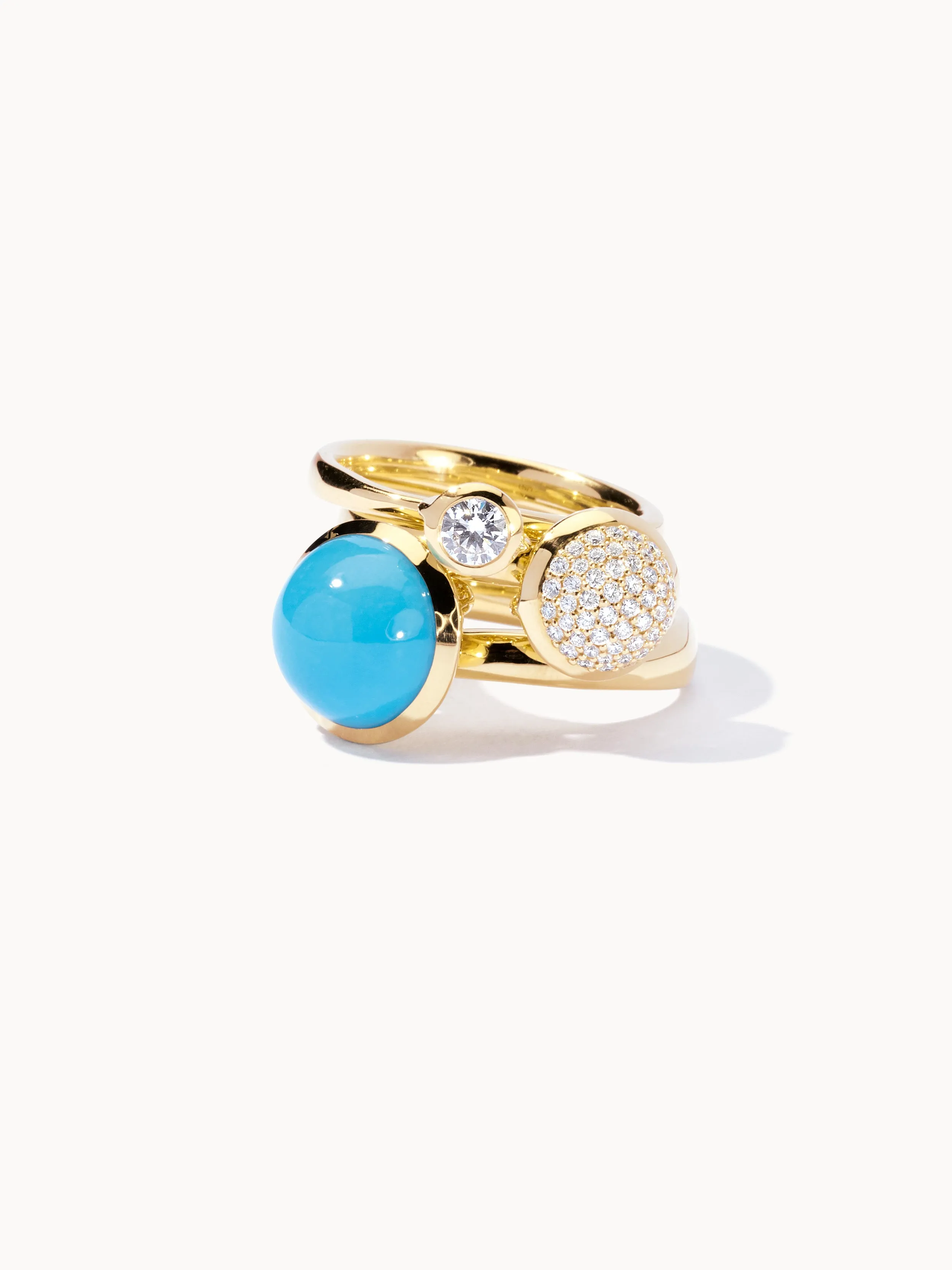Ring BOUTON large Turquoise Turquoise