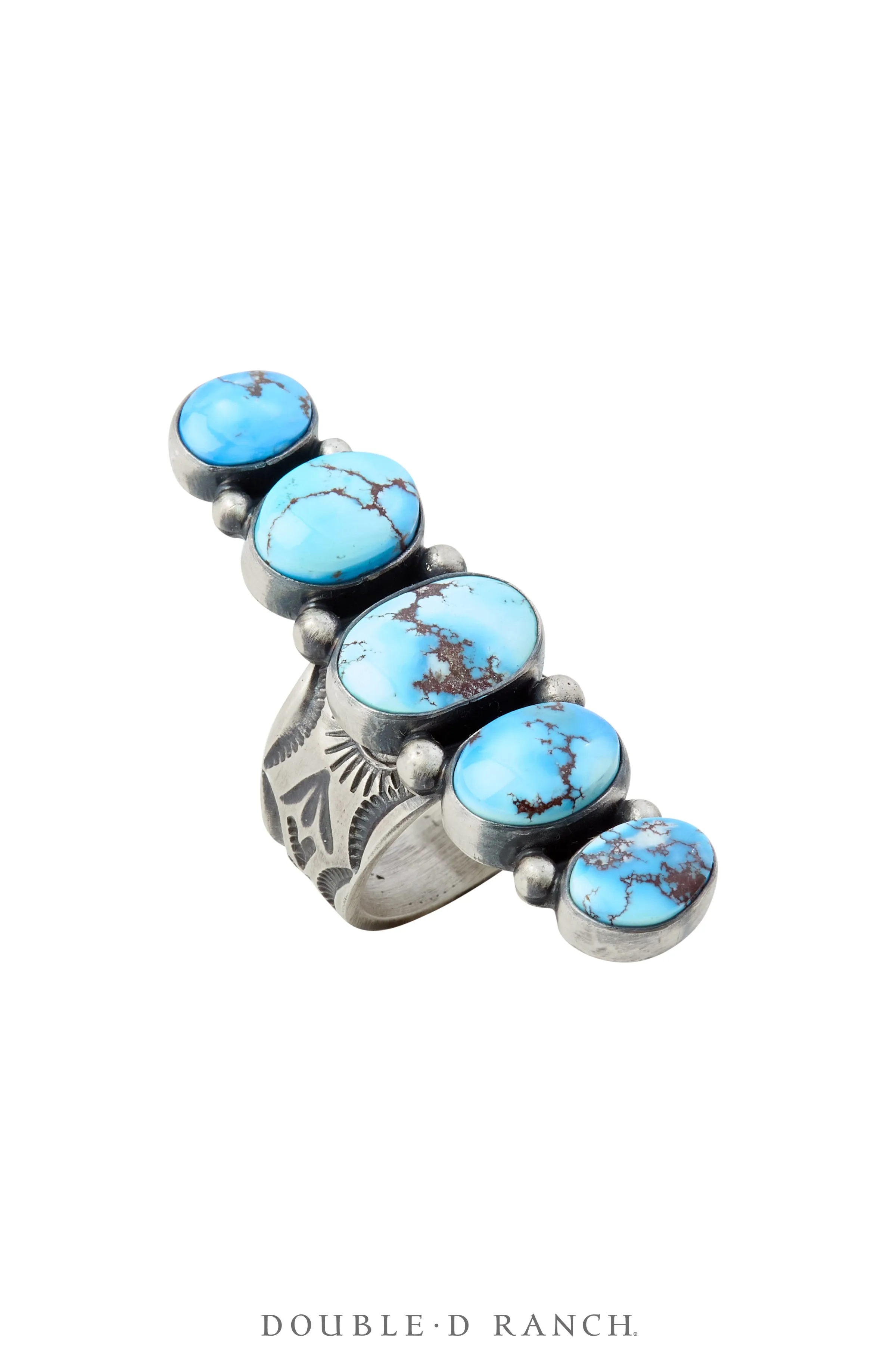 Ring, Cluster, Turquoise, Golden Hills,  Hallmark, Contemporary, 1708