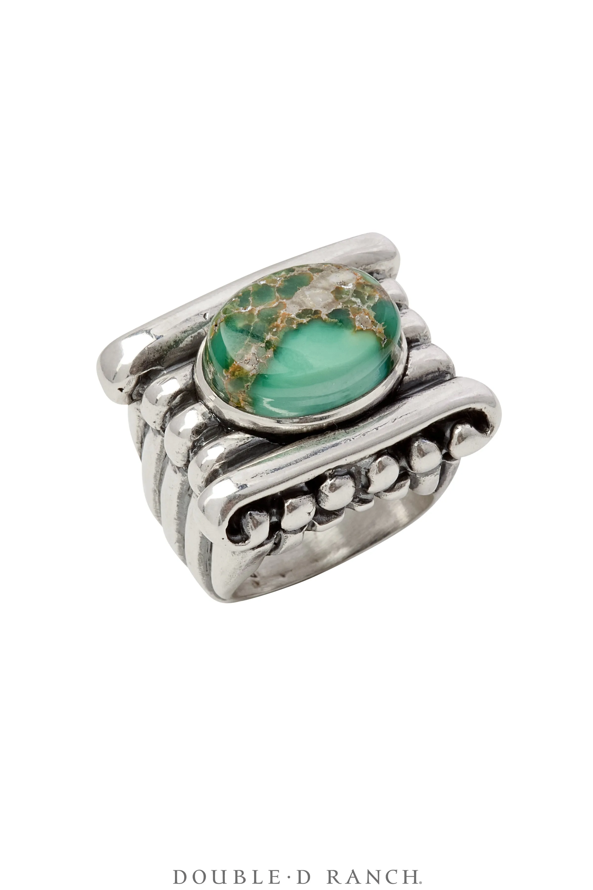 Ring, Dian Malouf, Turquoise, Sterling Silver, Hallmark, Contemporary, 1689