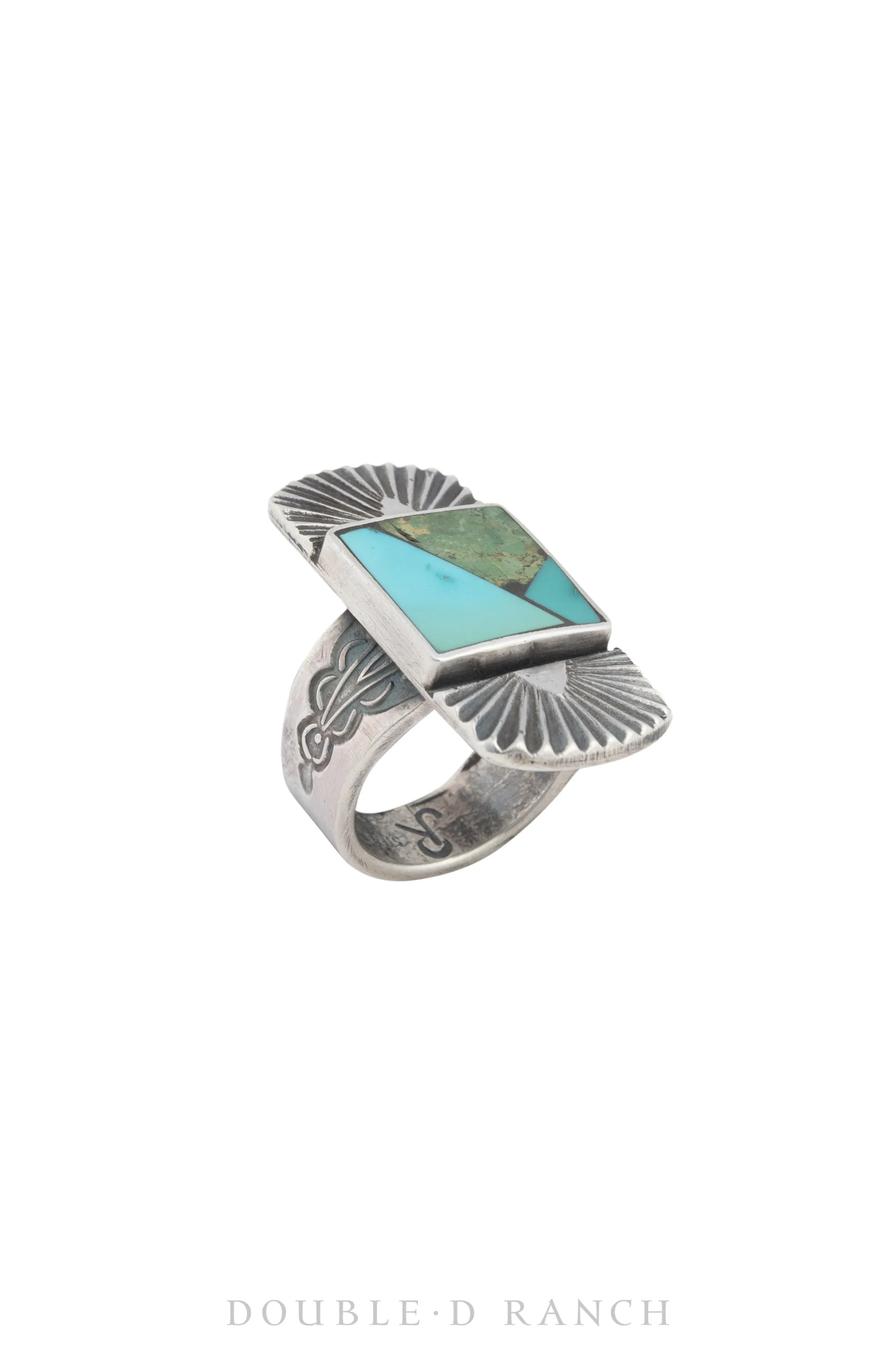 Ring, Jesse Robbins, Inlay, Turquoise, Hallmark, Contemporary, 1377