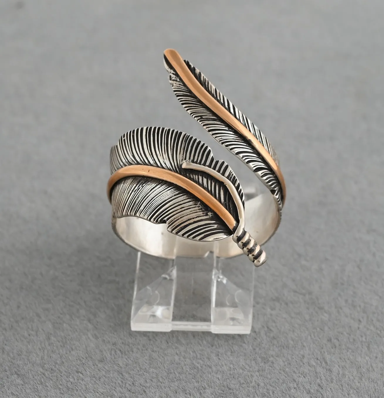 Ring - Wide Wrap-around Feather by Lena Platero (Size 7 /-)