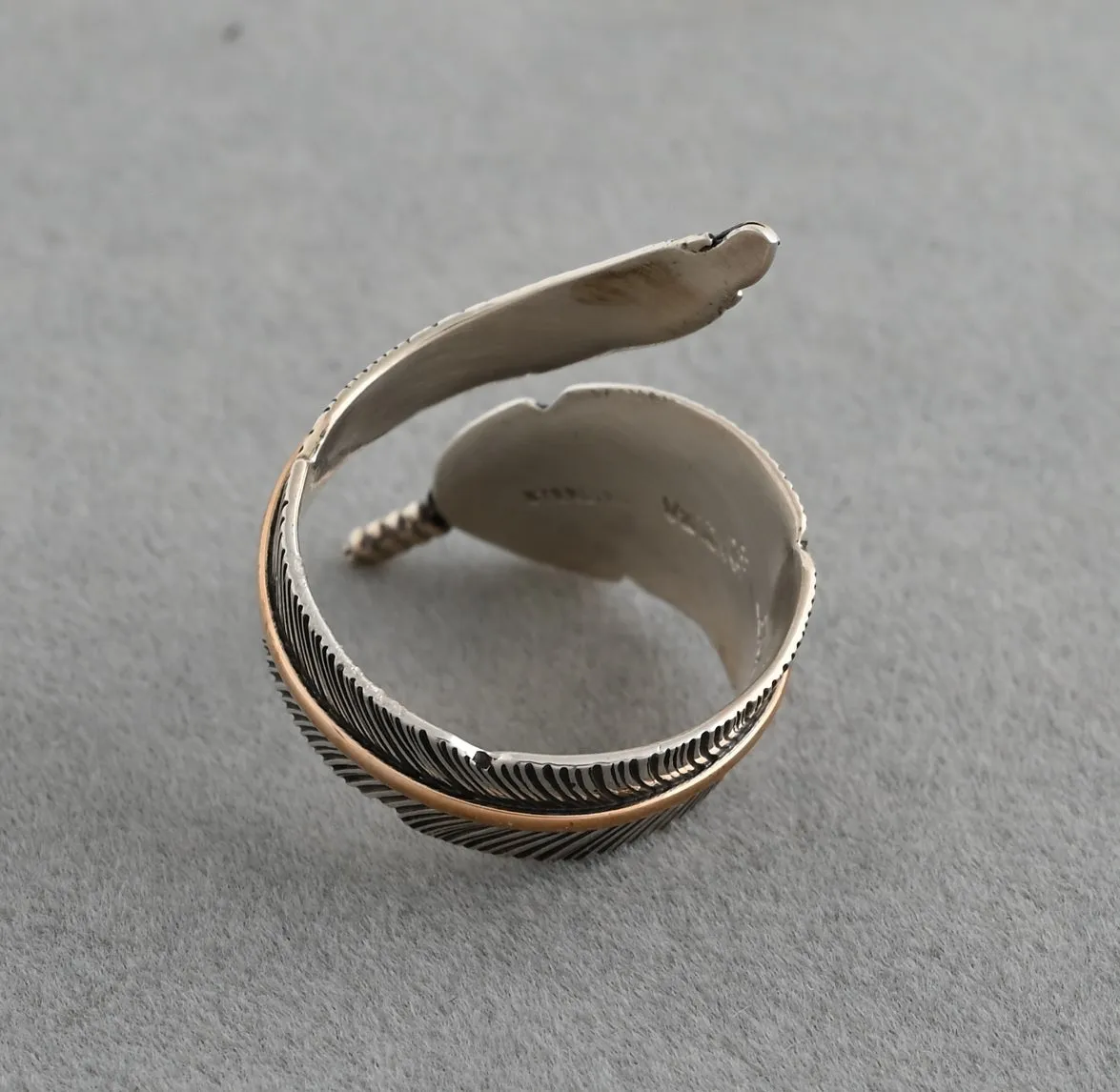 Ring - Wide Wrap-around Feather by Lena Platero (Size 7 /-)
