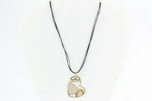 Roberto Coin 18K Gold Diamond & Pink Enamel Hinged Heart Necklace