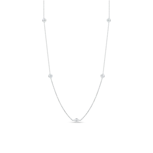Roberto Coin 18K White Gold 7 Station Diamond Necklace