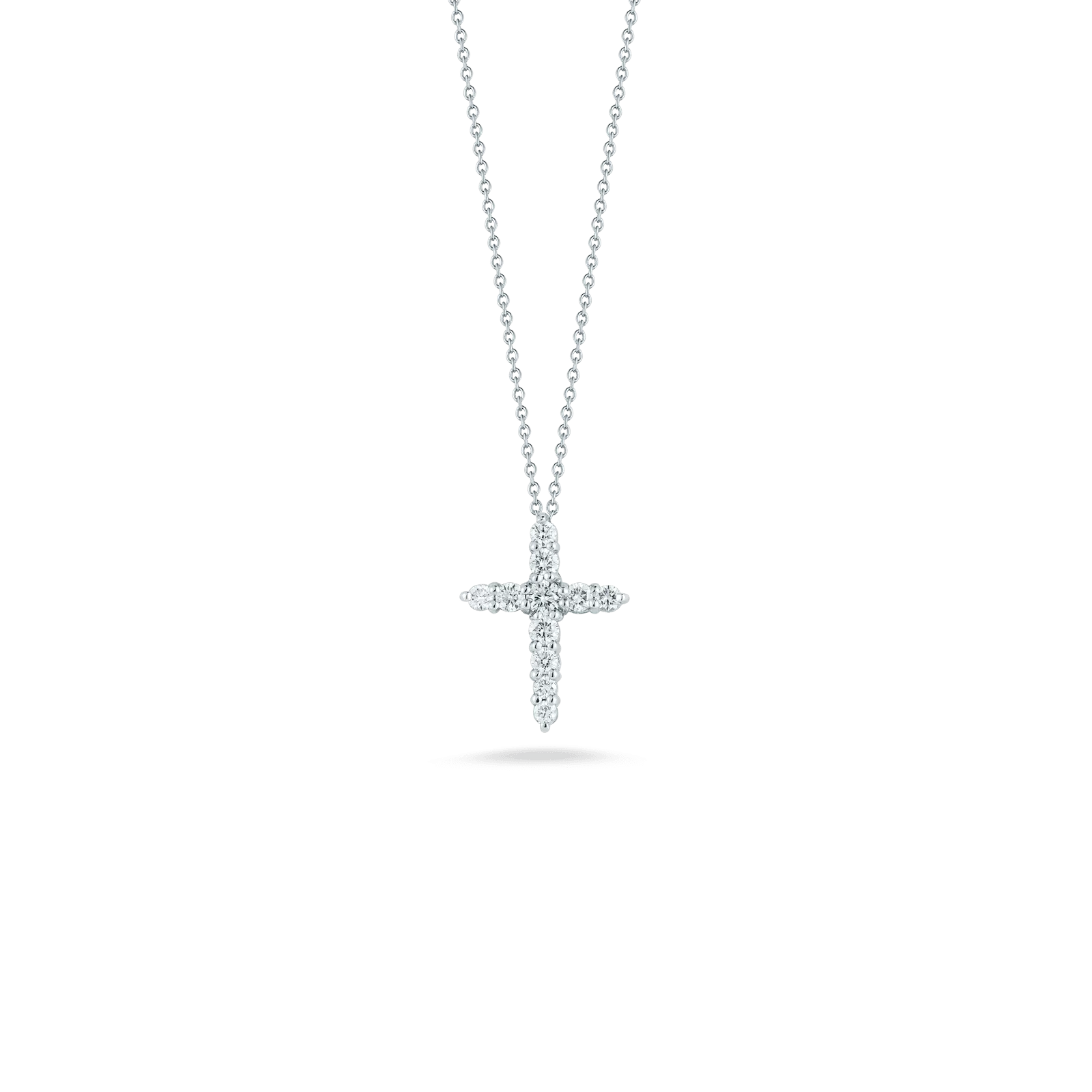 Roberto Coin 18K White Gold Diamond Cross Necklace