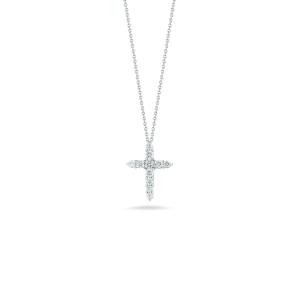 Roberto Coin 18K White Gold Diamond Cross Necklace
