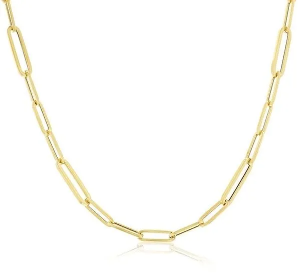 Roberto Coin 18K Yellow Gold Alternating Paperclip Link Chain