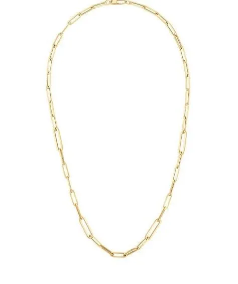 Roberto Coin 18K Yellow Gold Alternating Paperclip Link Chain