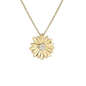 Roberto Coin 18k Yellow Gold Diamond Margherita Necklace 16-18" Adjustable Chain (D=.08)