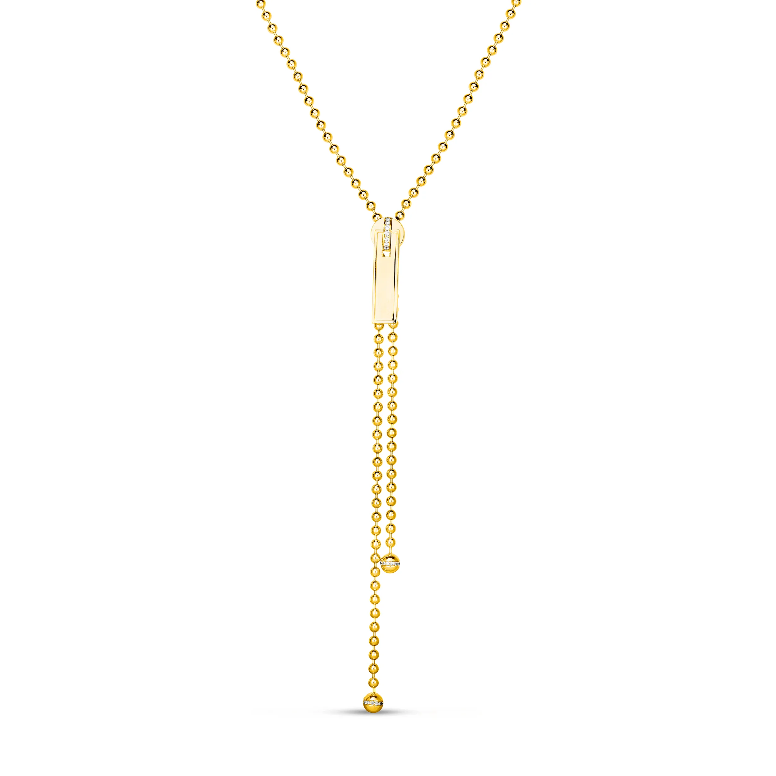 Roberto Coin 18k Yellow Gold Long Zipper Pull Necklace