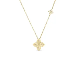 Roberto Coin Arabesque Diamond Flower Necklace