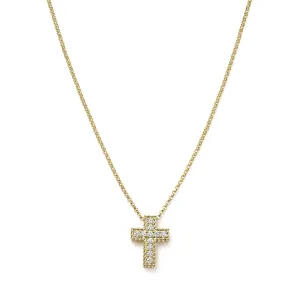 Roberto Coin New Barocco 18K Yellow Gold Diamond Cross Pendant