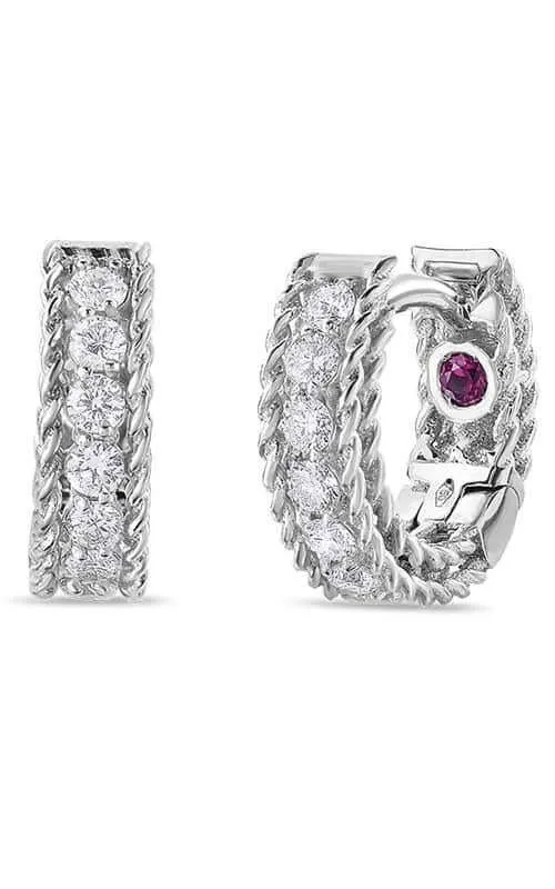 Roberto Coin Princess Earrings White Gold and Diamond (7771359AWERX)