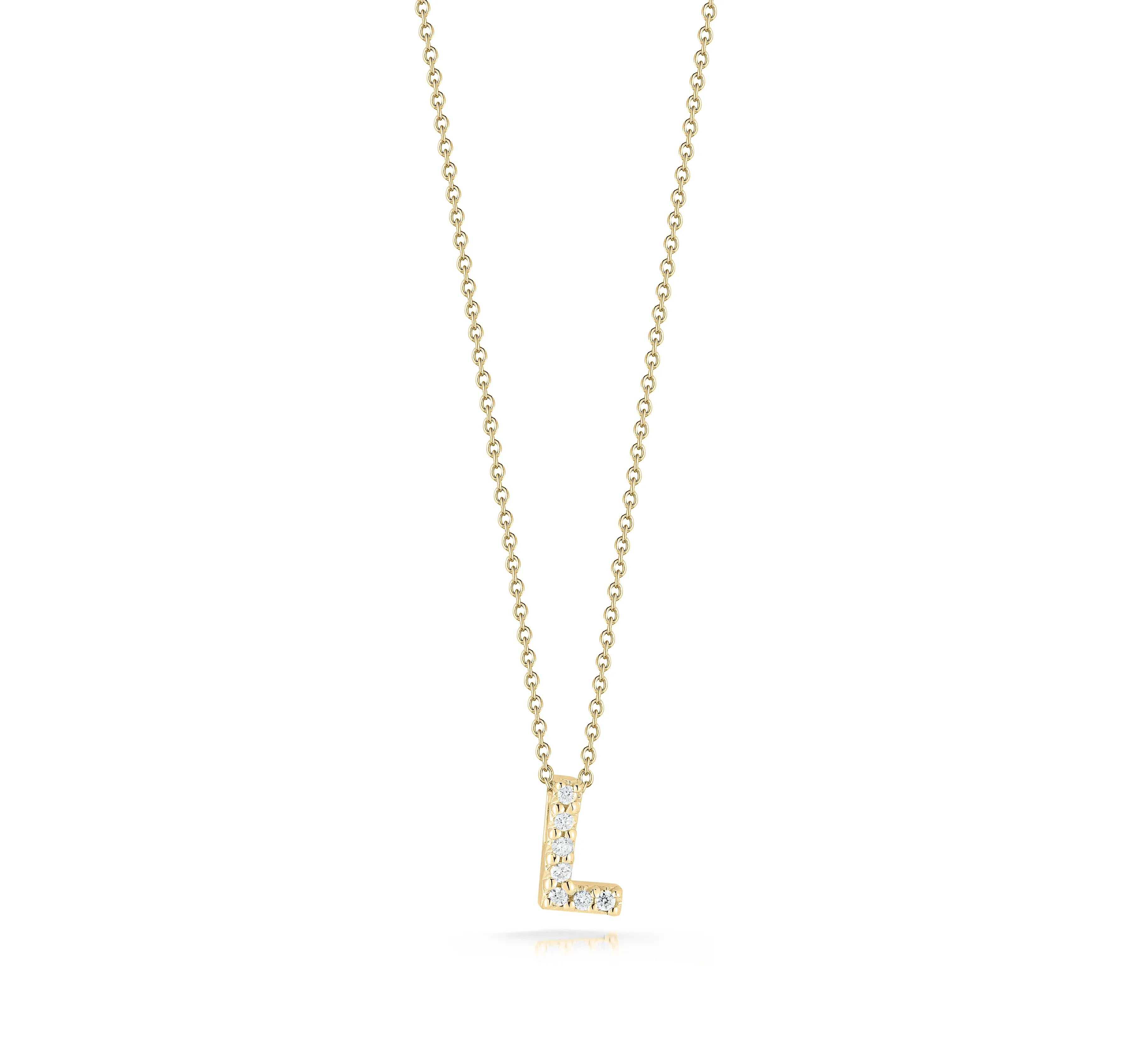 Roberto Coin Tiny Treasures Yellow Gold "Love Letter" Initial Pendant