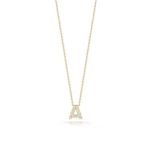 Roberto Coin Tiny Treasures Yellow Gold "Love Letter" Initial Pendant
