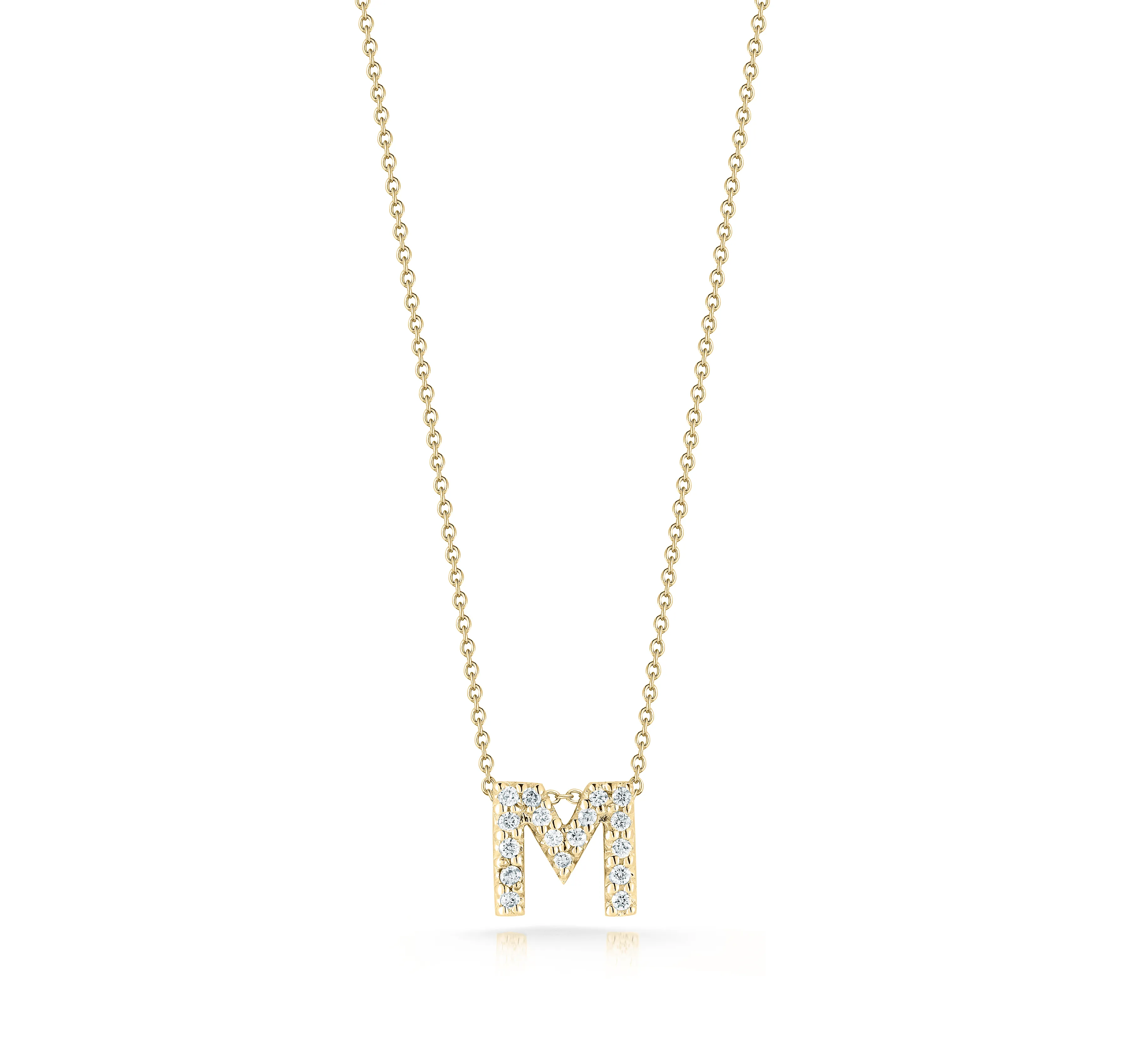 Roberto Coin Tiny Treasures Yellow Gold "Love Letter" Initial Pendant