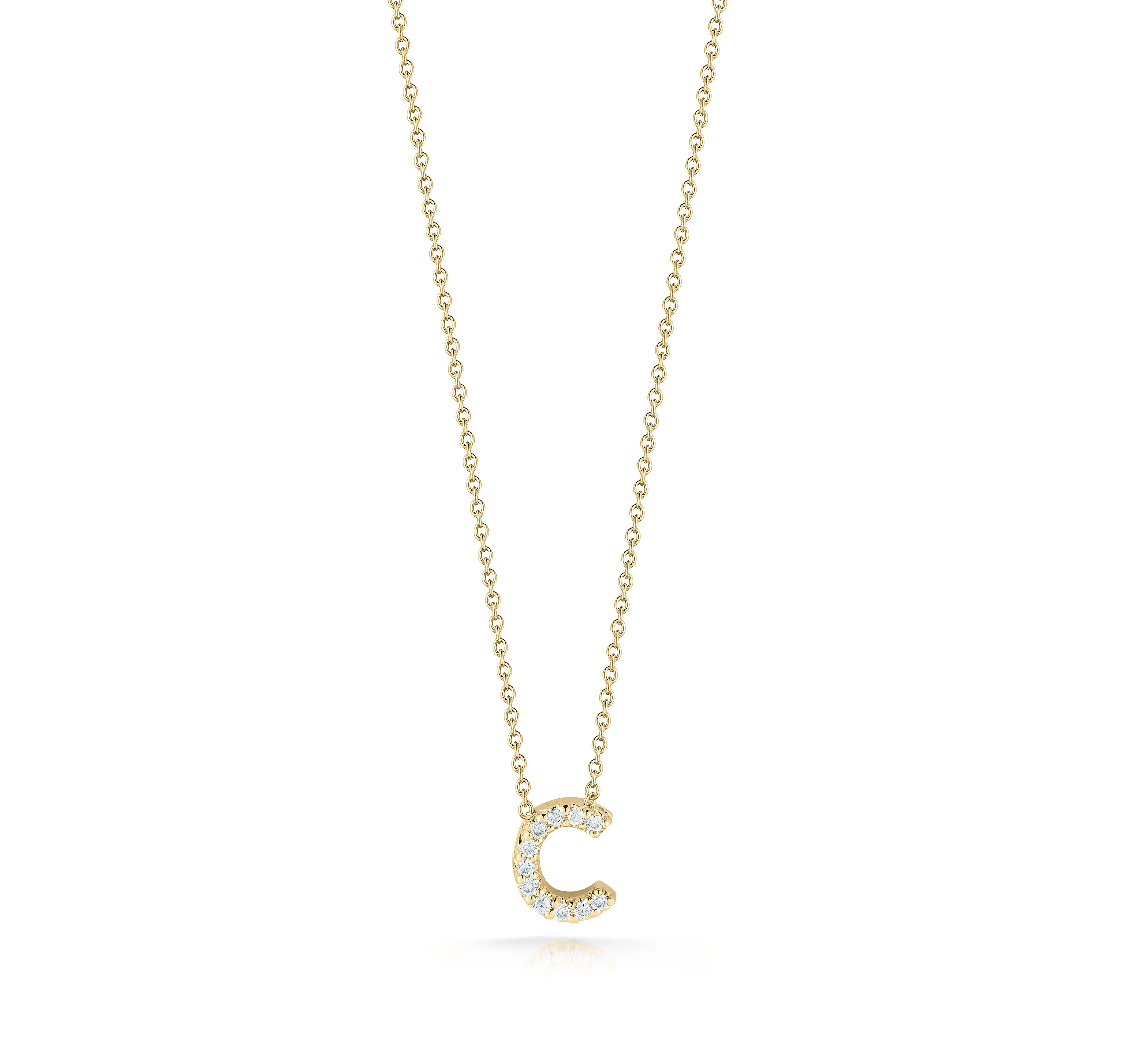 Roberto Coin Tiny Treasures Yellow Gold "Love Letter" Initial Pendant