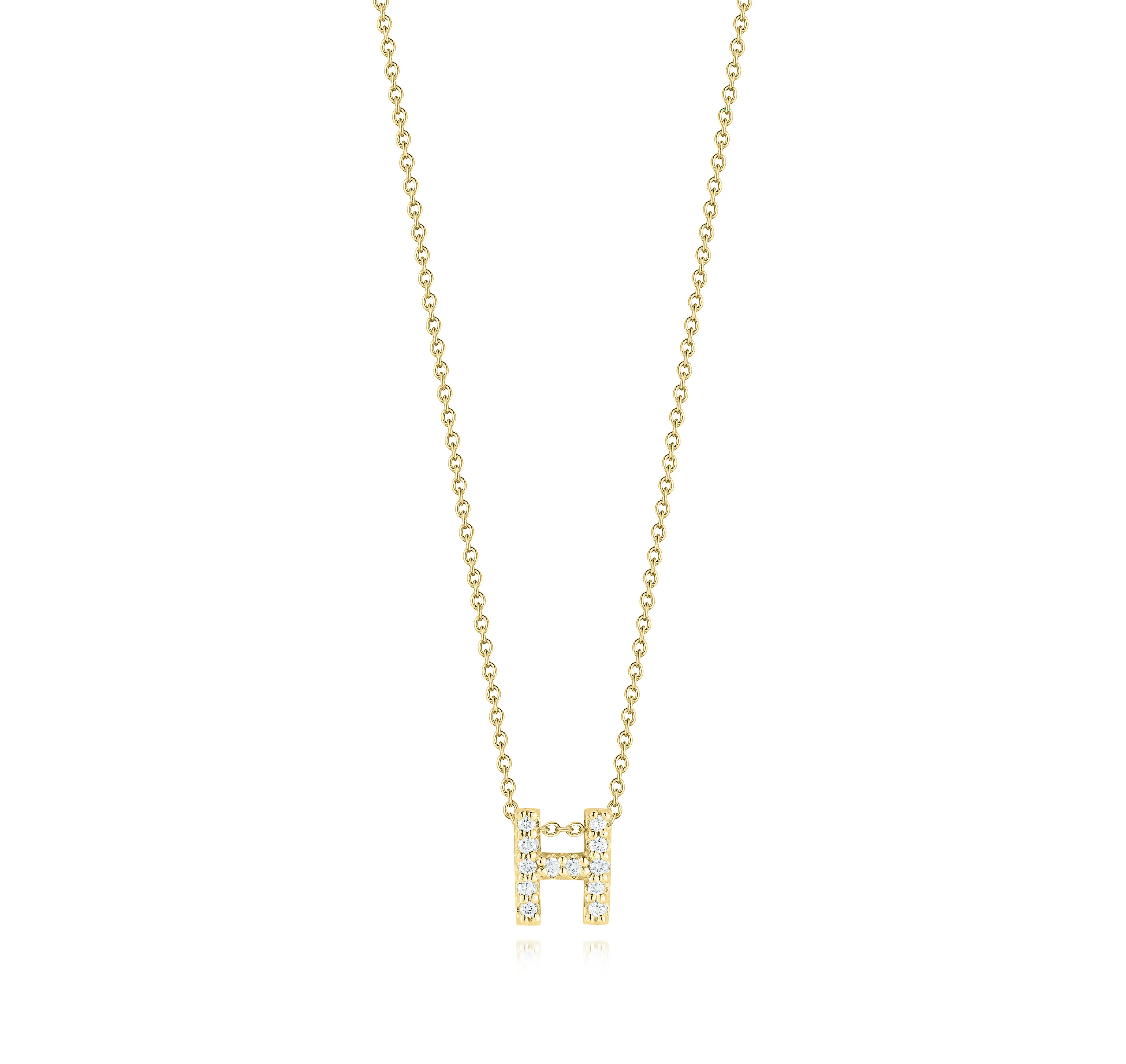 Roberto Coin Tiny Treasures Yellow Gold "Love Letter" Initial Pendant