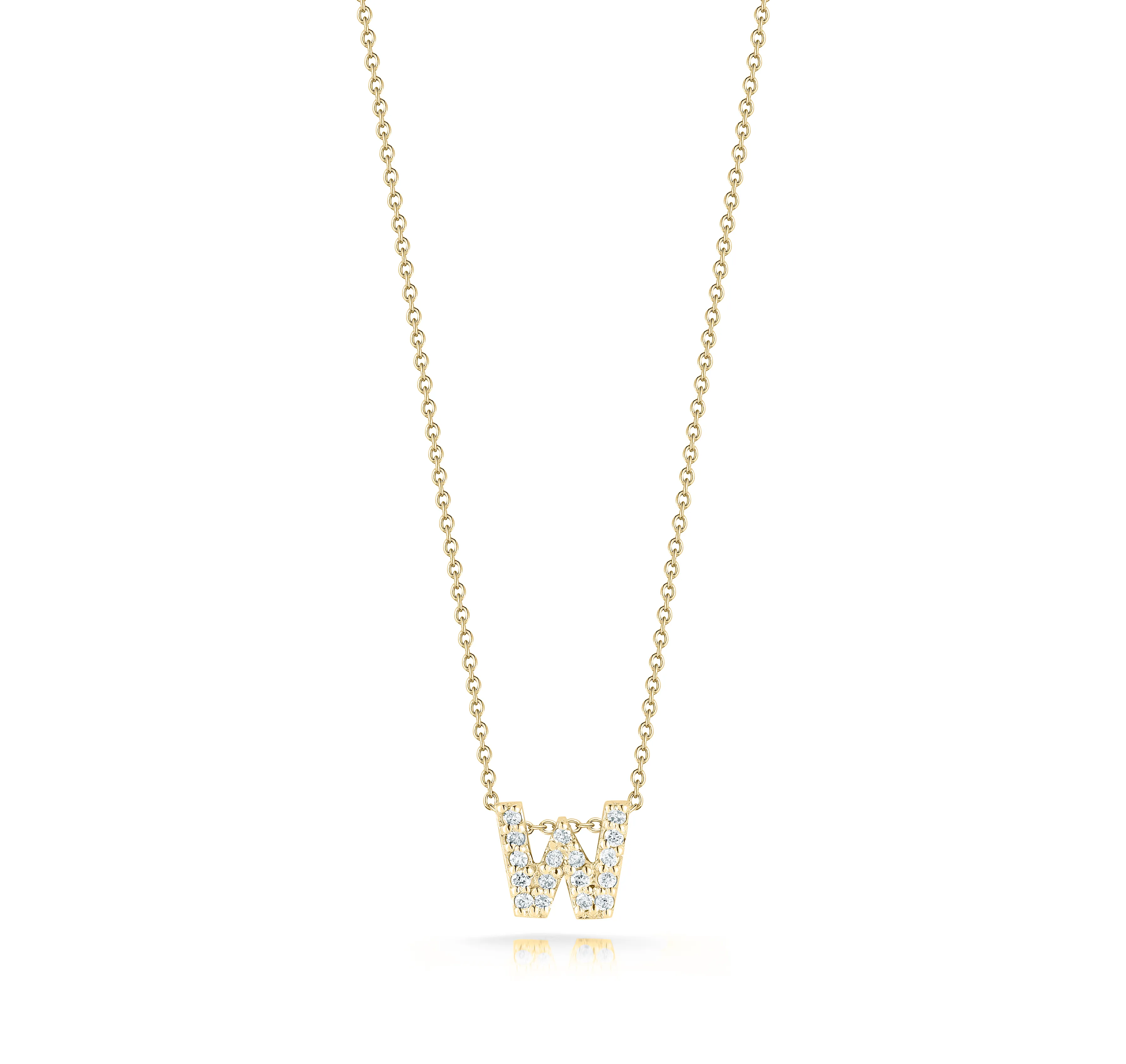 Roberto Coin Tiny Treasures Yellow Gold "Love Letter" Initial Pendant