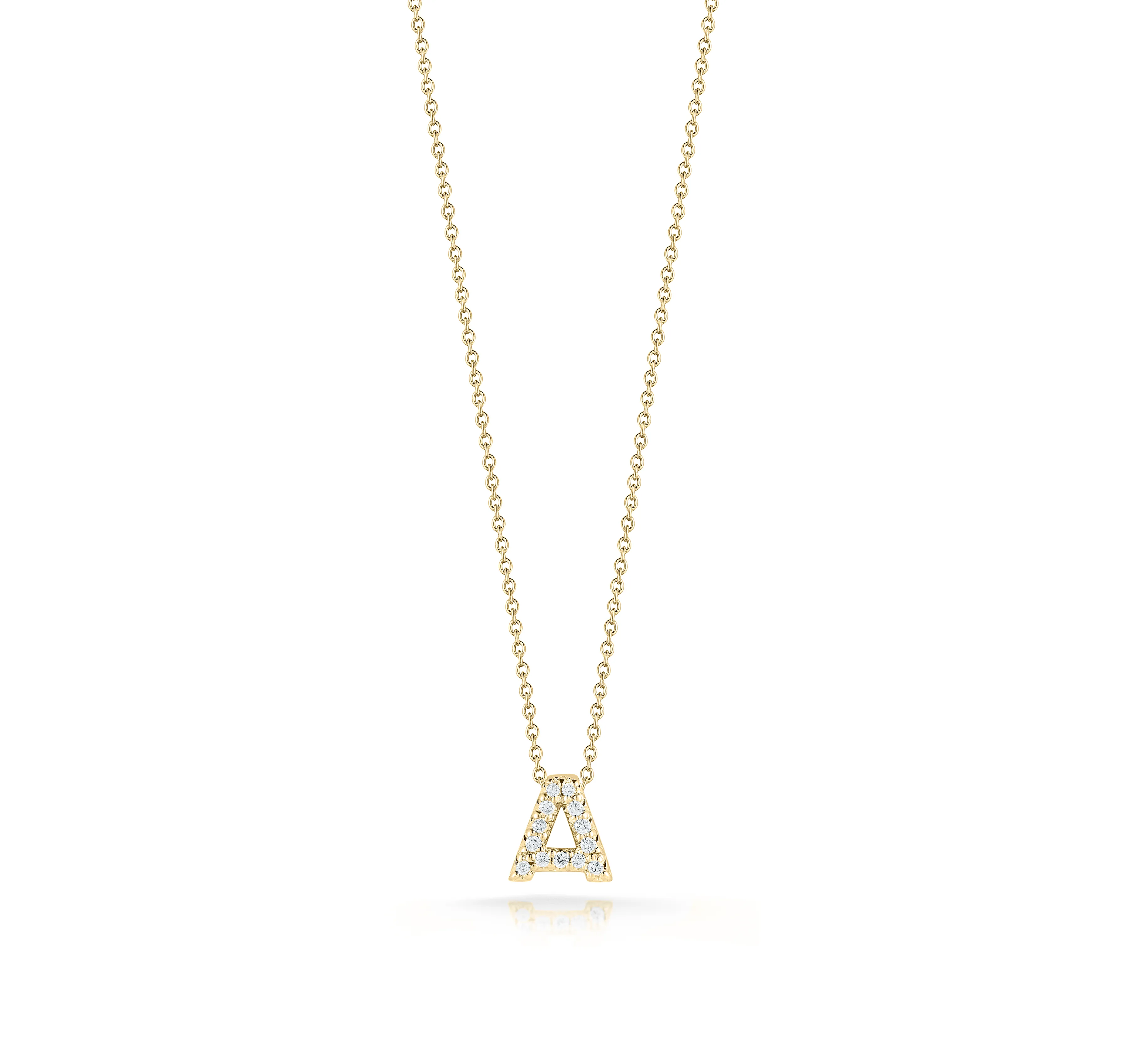 Roberto Coin Tiny Treasures Yellow Gold "Love Letter" Initial Pendant