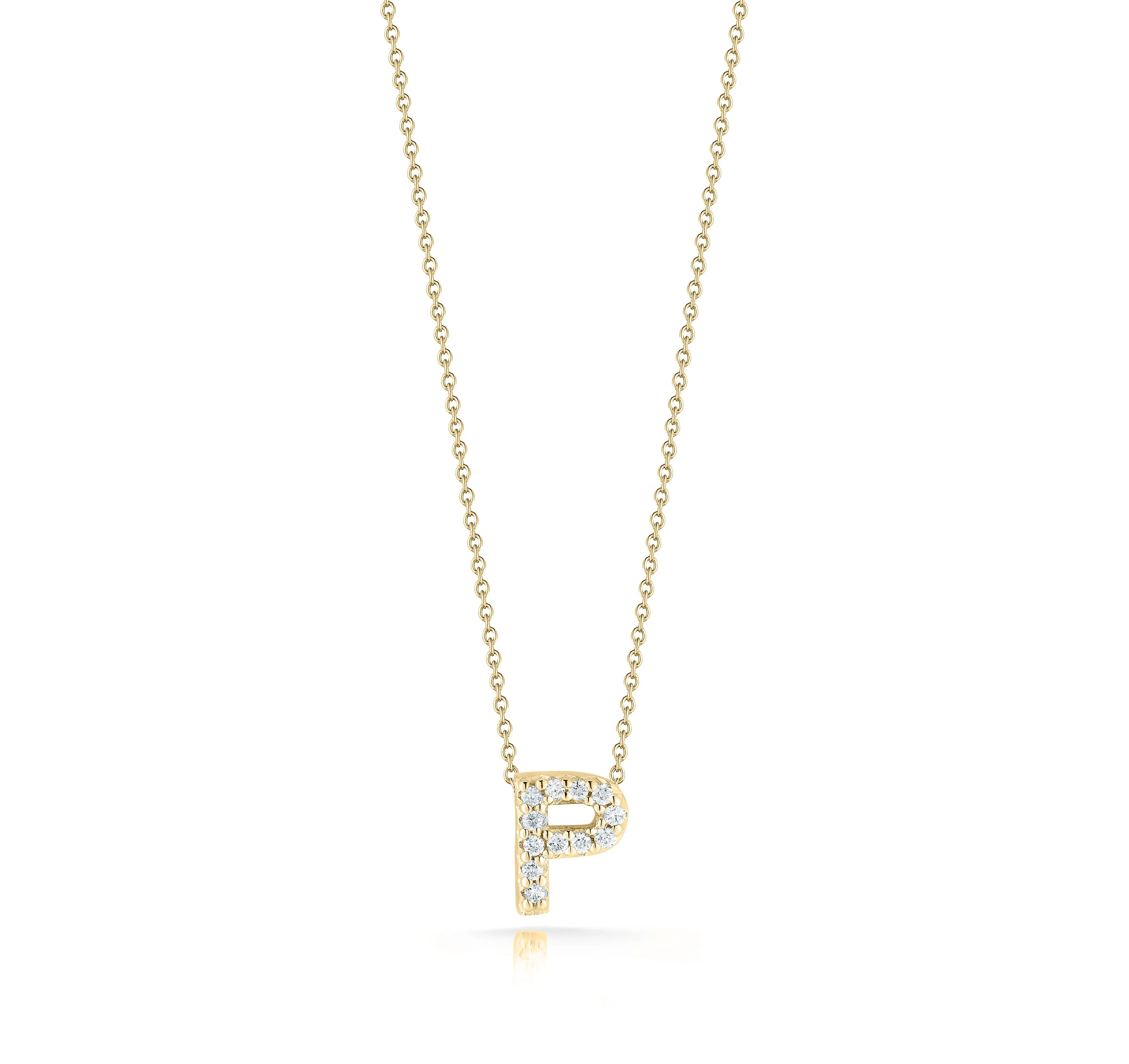 Roberto Coin Tiny Treasures Yellow Gold "Love Letter" Initial Pendant