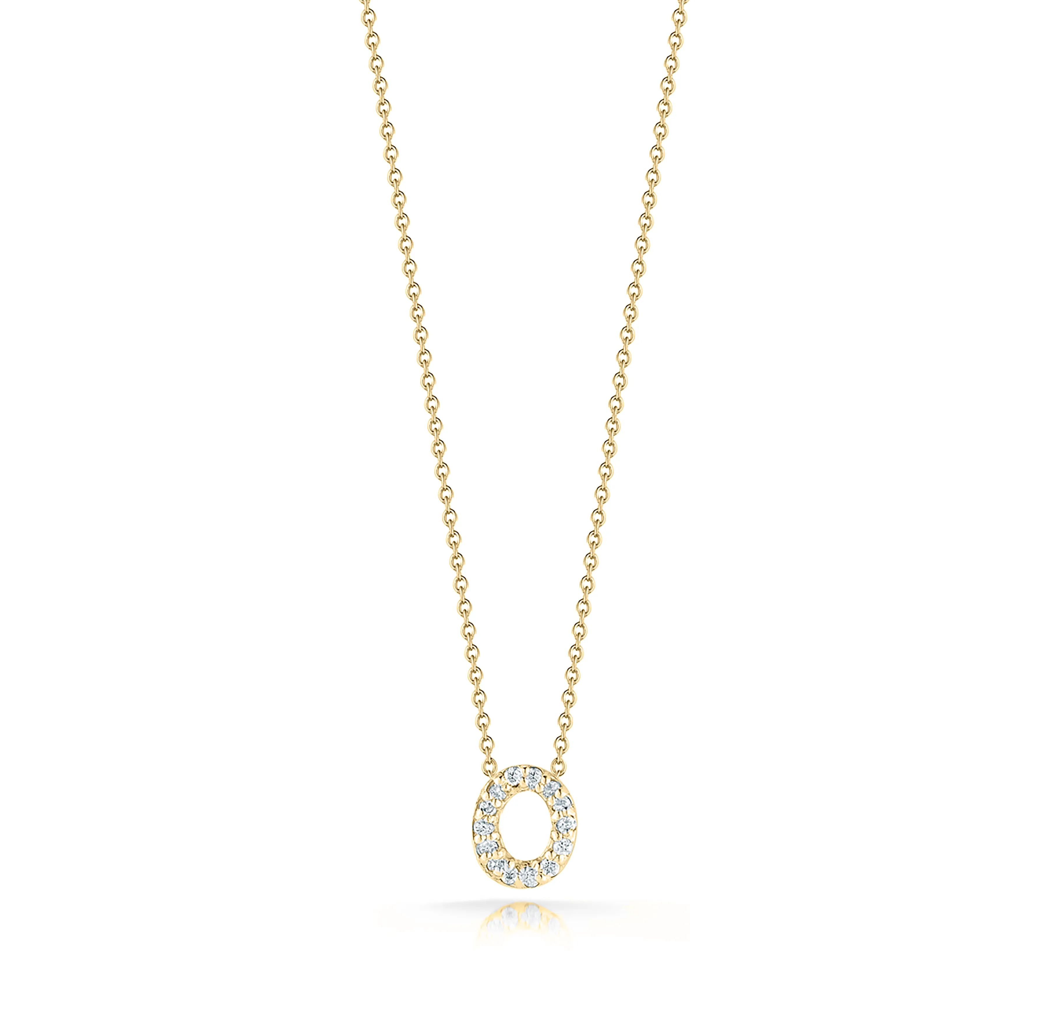 Roberto Coin Tiny Treasures Yellow Gold "Love Letter" Initial Pendant