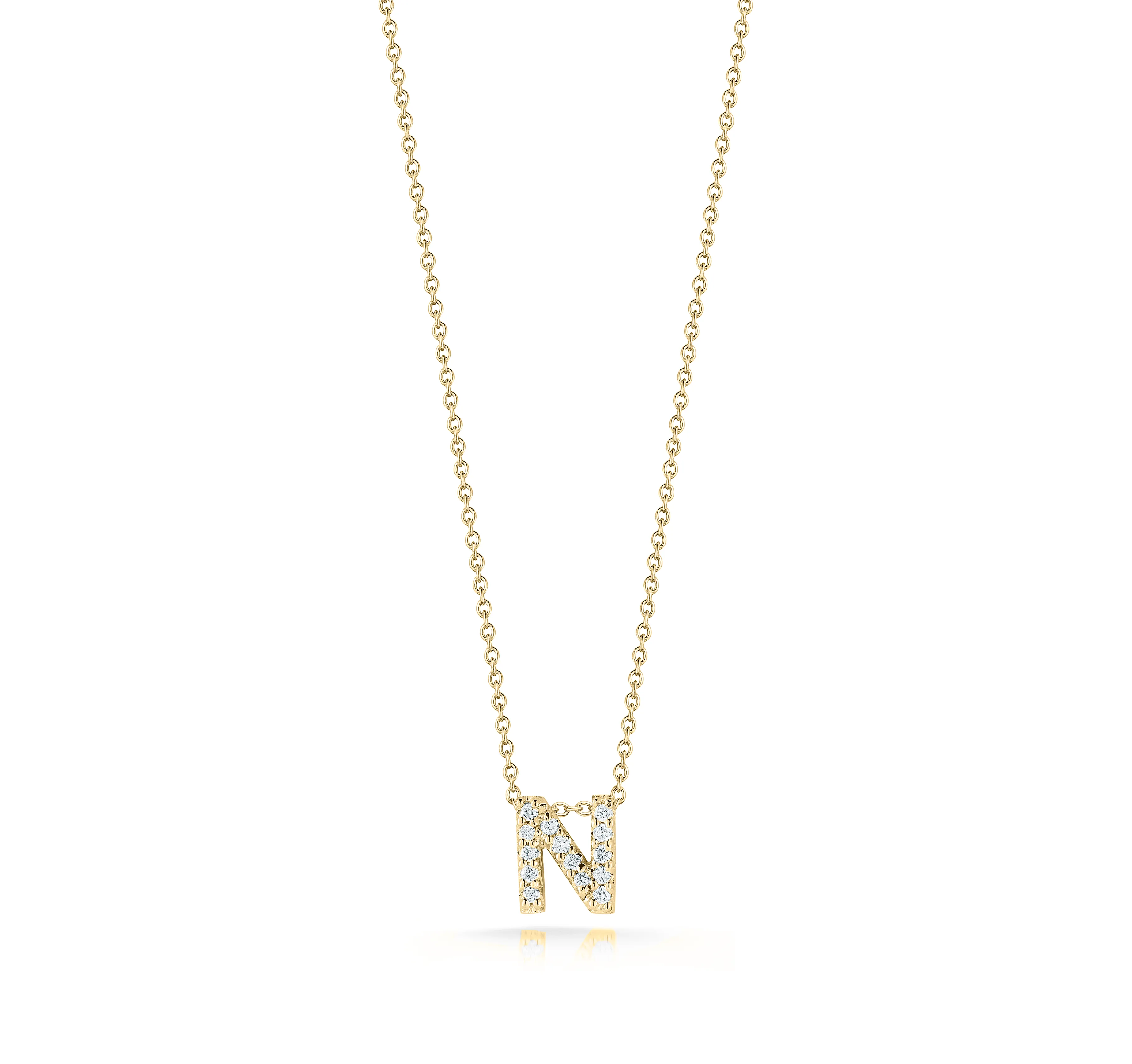 Roberto Coin Tiny Treasures Yellow Gold "Love Letter" Initial Pendant
