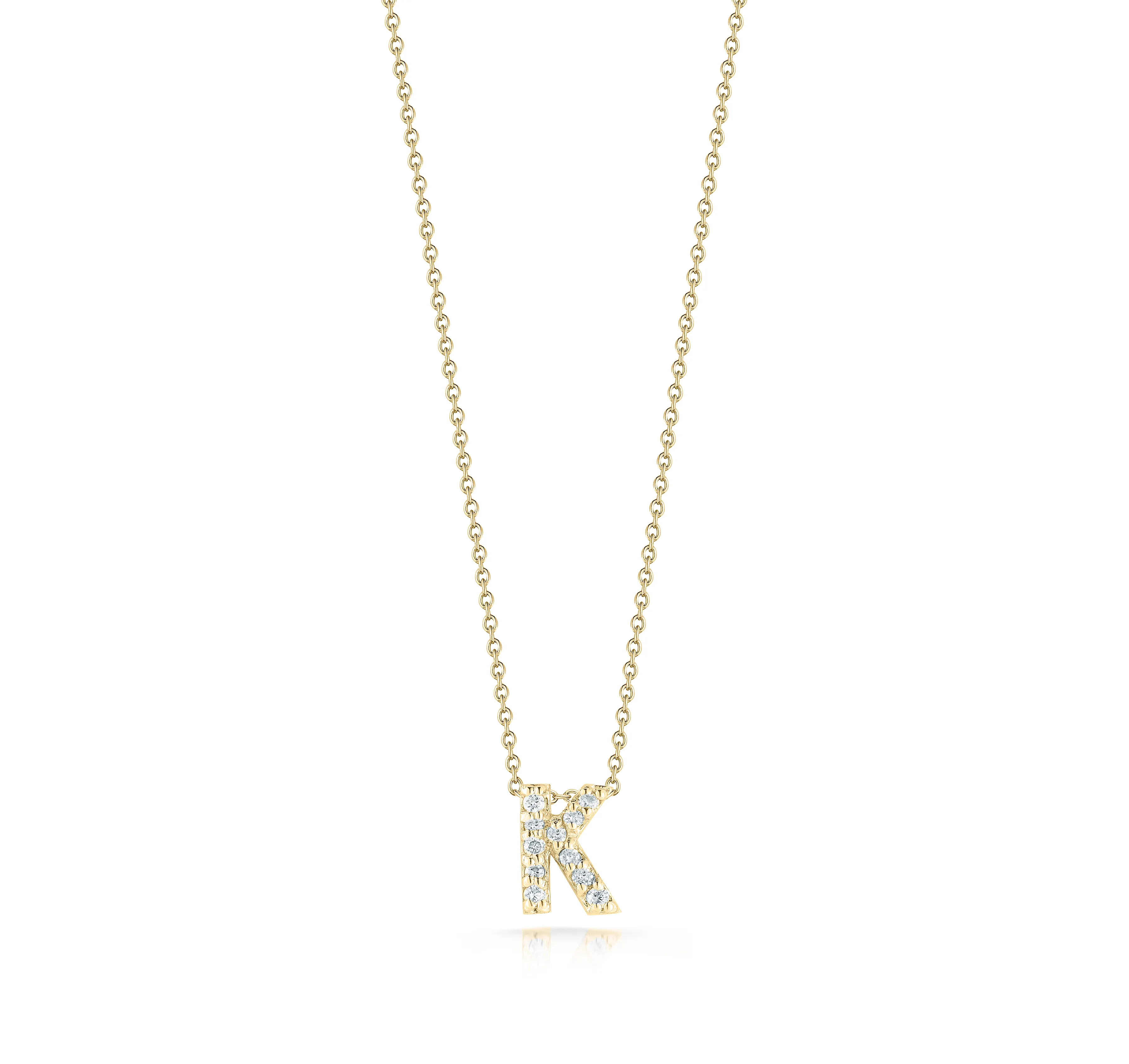 Roberto Coin Tiny Treasures Yellow Gold "Love Letter" Initial Pendant