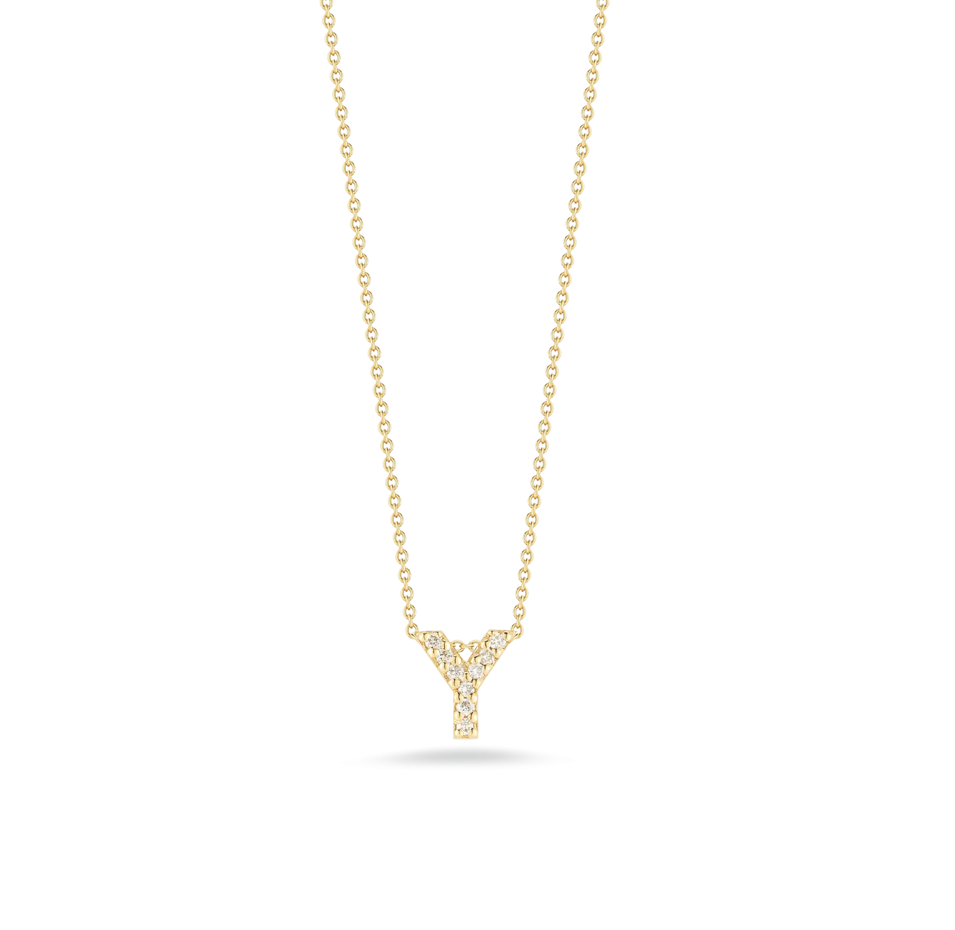 Roberto Coin Tiny Treasures Yellow Gold "Love Letter" Initial Pendant