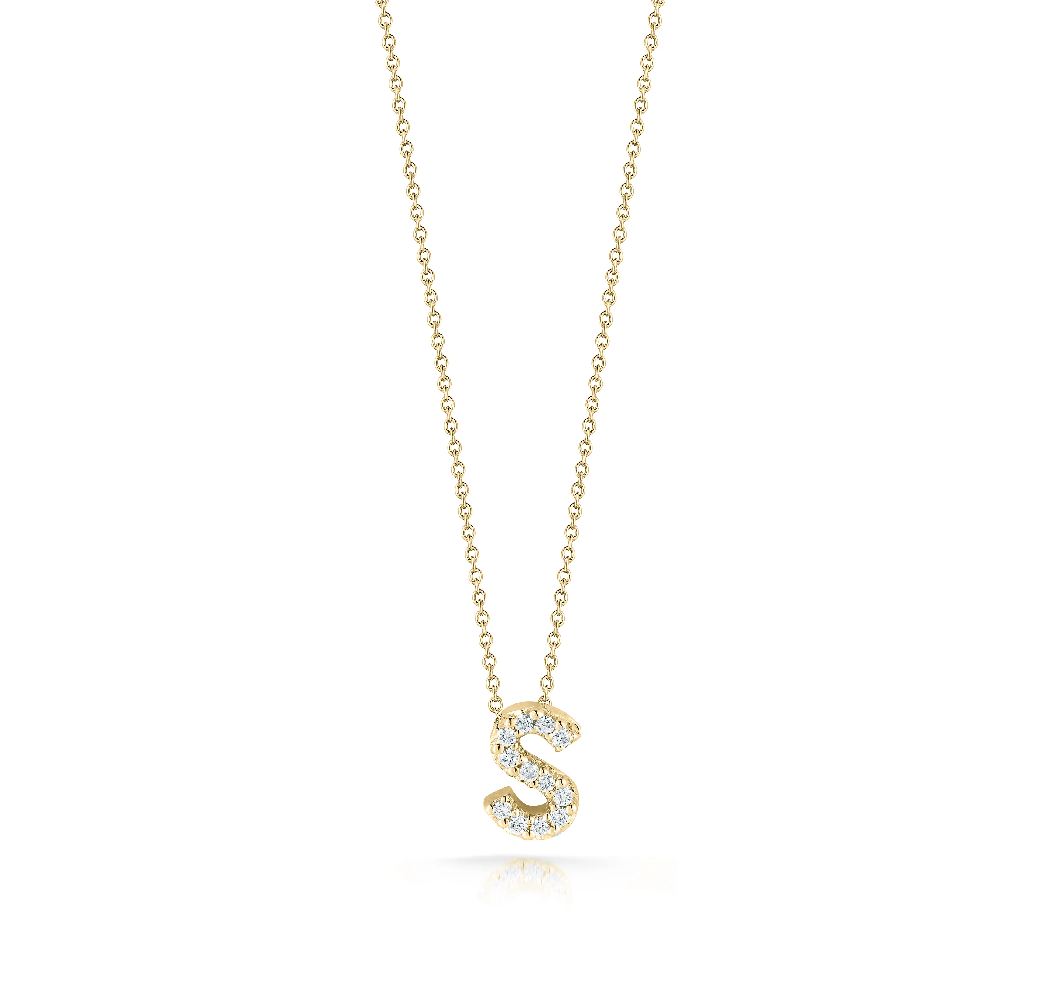 Roberto Coin Tiny Treasures Yellow Gold "Love Letter" Initial Pendant